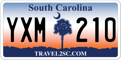 SC license plate YXM210