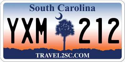 SC license plate YXM212