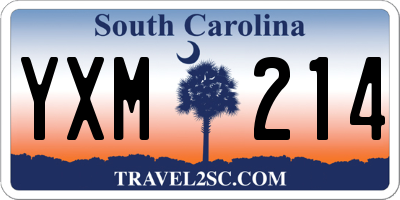 SC license plate YXM214