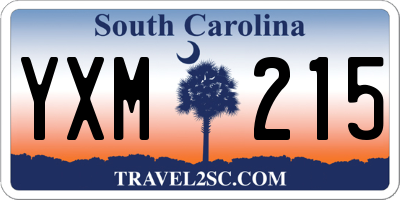 SC license plate YXM215