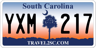 SC license plate YXM217