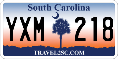 SC license plate YXM218