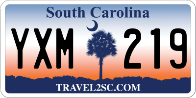 SC license plate YXM219