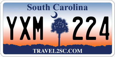 SC license plate YXM224