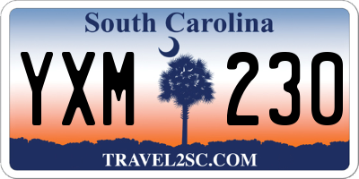 SC license plate YXM230