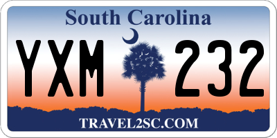 SC license plate YXM232