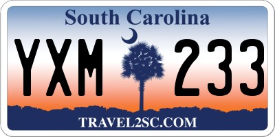 SC license plate YXM233