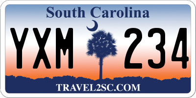 SC license plate YXM234