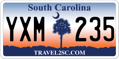 SC license plate YXM235