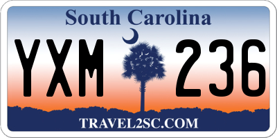 SC license plate YXM236