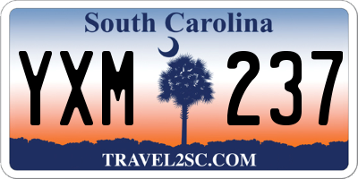 SC license plate YXM237