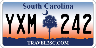 SC license plate YXM242