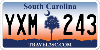 SC license plate YXM243