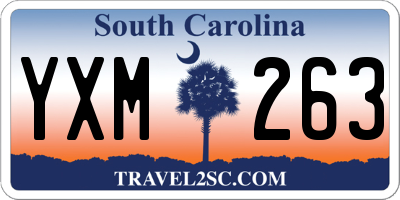 SC license plate YXM263