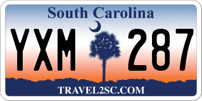 SC license plate YXM287