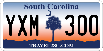SC license plate YXM300