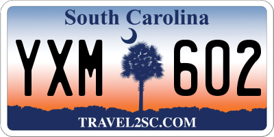 SC license plate YXM602