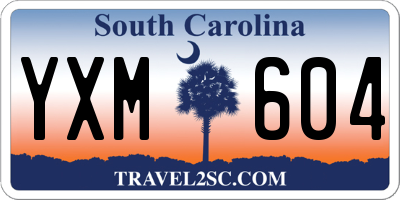 SC license plate YXM604