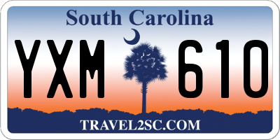 SC license plate YXM610
