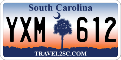 SC license plate YXM612