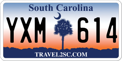 SC license plate YXM614