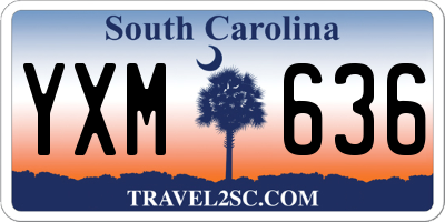 SC license plate YXM636