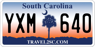 SC license plate YXM640