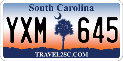 SC license plate YXM645