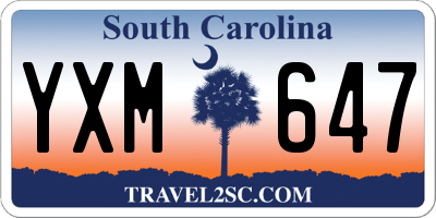 SC license plate YXM647