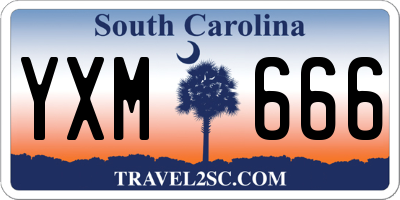 SC license plate YXM666