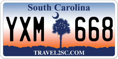 SC license plate YXM668
