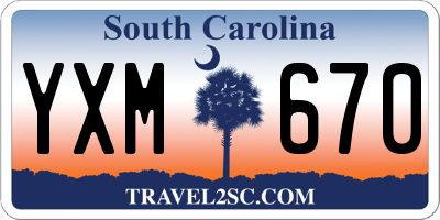 SC license plate YXM670