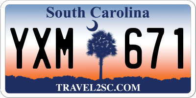 SC license plate YXM671