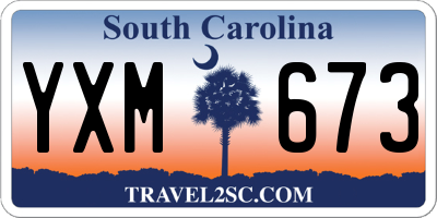 SC license plate YXM673