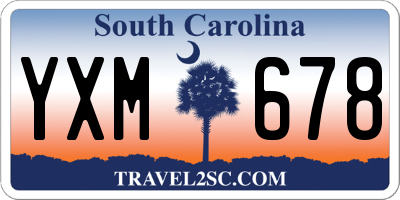 SC license plate YXM678
