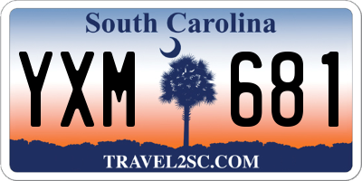 SC license plate YXM681