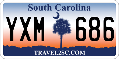 SC license plate YXM686