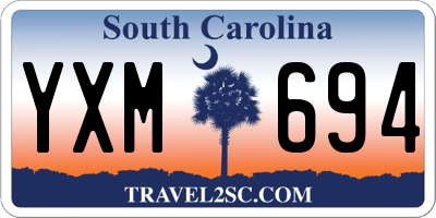 SC license plate YXM694