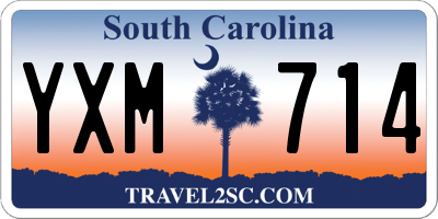SC license plate YXM714