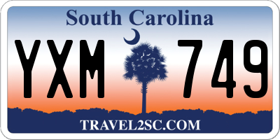 SC license plate YXM749