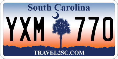 SC license plate YXM770