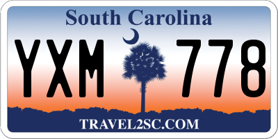 SC license plate YXM778