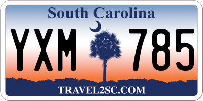 SC license plate YXM785