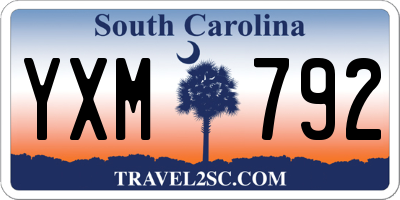 SC license plate YXM792