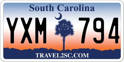 SC license plate YXM794
