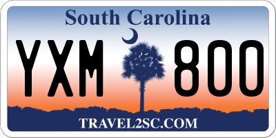 SC license plate YXM800