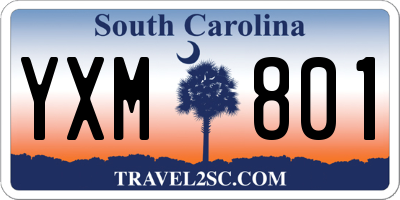 SC license plate YXM801