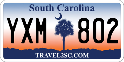 SC license plate YXM802