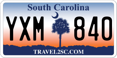 SC license plate YXM840