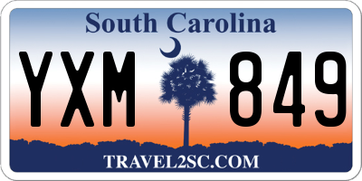 SC license plate YXM849